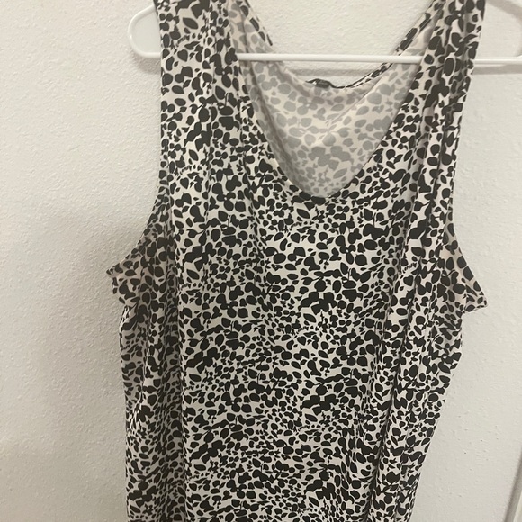 Talb's Black and White Leopard Print Sleeveless Top 3X - Picture 1 of 12